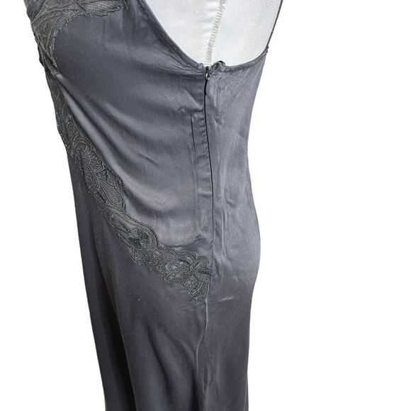 ZARA NWT Midi Camisole Slip Dress Charcoal Grey Women’s Size Small Satin - Picture 8 of 13